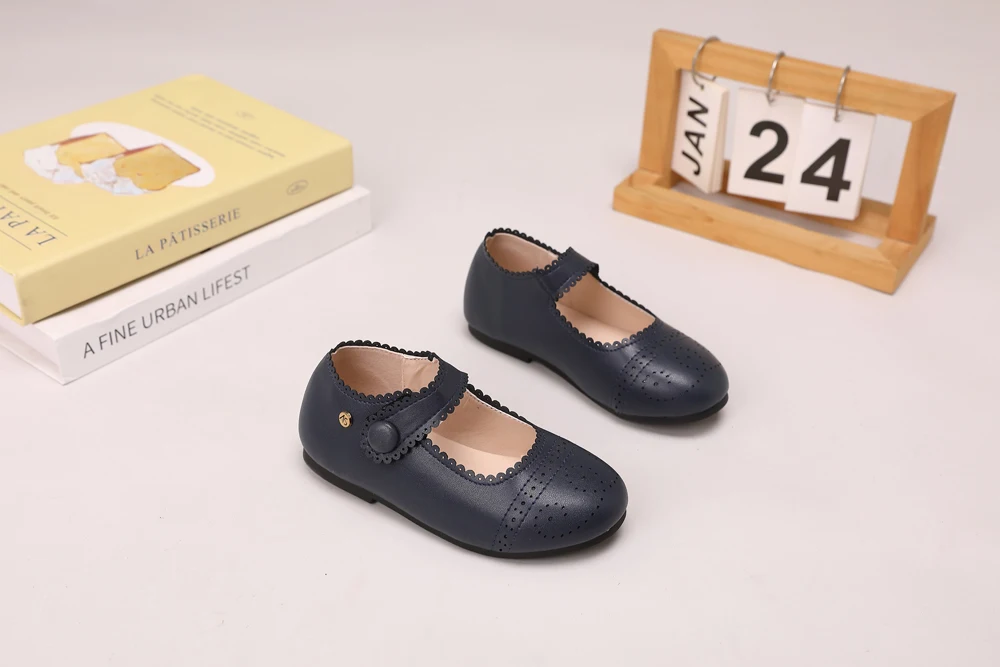 AS Kids Shoes Children Brand Shoes Baby Girls Leather Shoes Toddler Princess Flats Boys Brouge Oxford Soft Platform Mary Jane