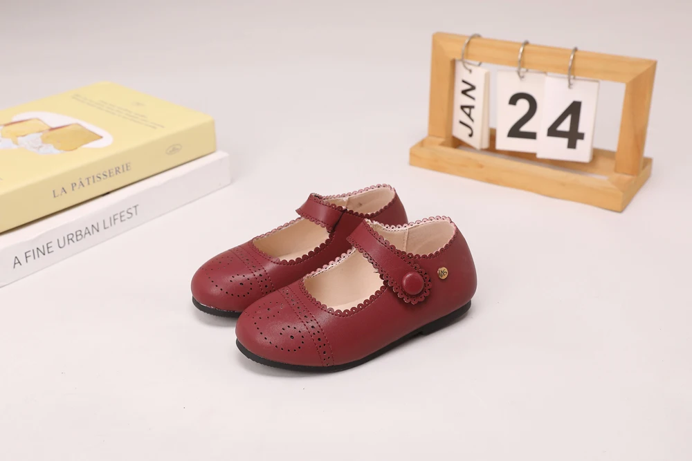 AS Kids Shoes Children Brand Shoes Baby Girls Leather Shoes Toddler Princess Flats Boys Brouge Oxford Soft Platform Mary Jane