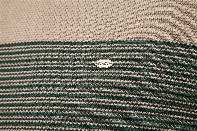 AIOPESON Brand Cotton Sweater Men Fashion Casual O-Neck Spliced Pullovers Knitted Sweater Male New Winter Warm Mens Sweaters