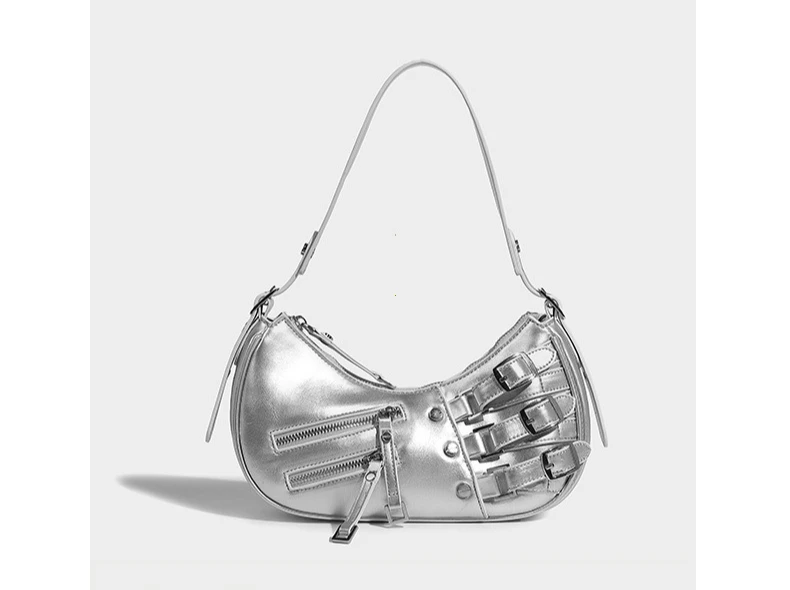 Vintage PU Leather Shoulder Bags For Women Y2K Trendy Cool American Motorcycle Bag 2026 Hot Sale Bags for Women Designer Handbag