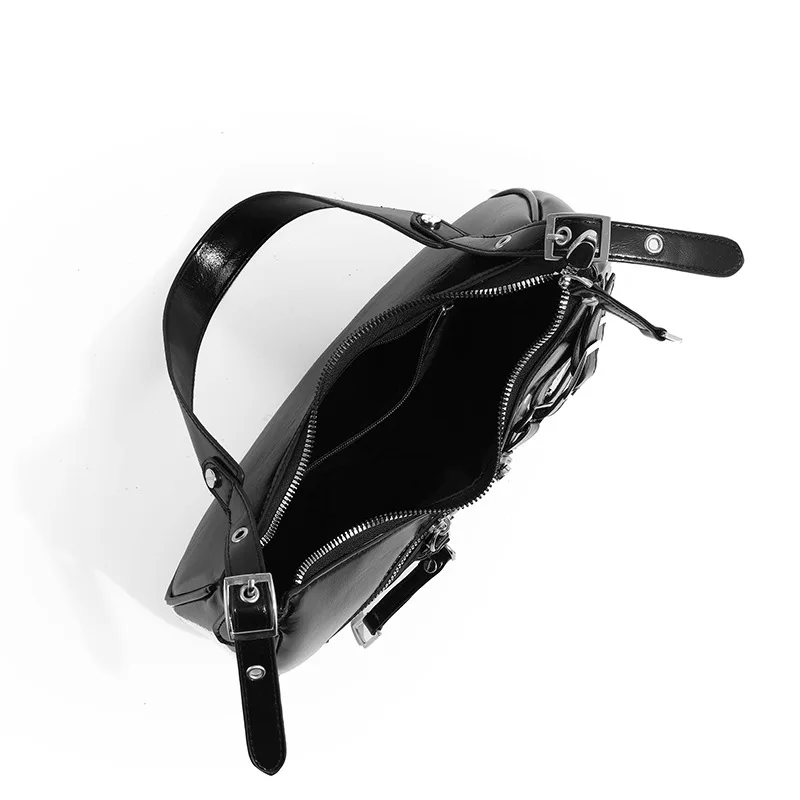 Vintage PU Leather Shoulder Bags For Women Y2K Trendy Cool American Motorcycle Bag 2026 Hot Sale Bags for Women Designer Handbag