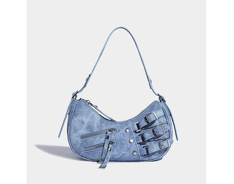 Vintage PU Leather Shoulder Bags For Women Y2K Trendy Cool American Motorcycle Bag 2026 Hot Sale Bags for Women Designer Handbag