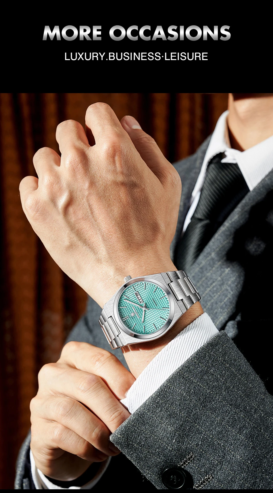 Customized Watch PAAZOMU Luxury Men Clock Fashion Luminous Waterproof Chronograph Date Watch For Man Quartz Men's Watches Reloj