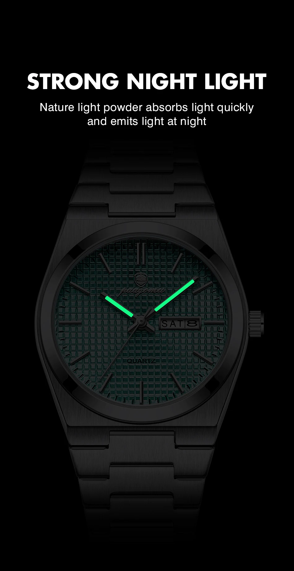 Customized Watch PAAZOMU Luxury Men Clock Fashion Luminous Waterproof Chronograph Date Watch For Man Quartz Men's Watches Reloj