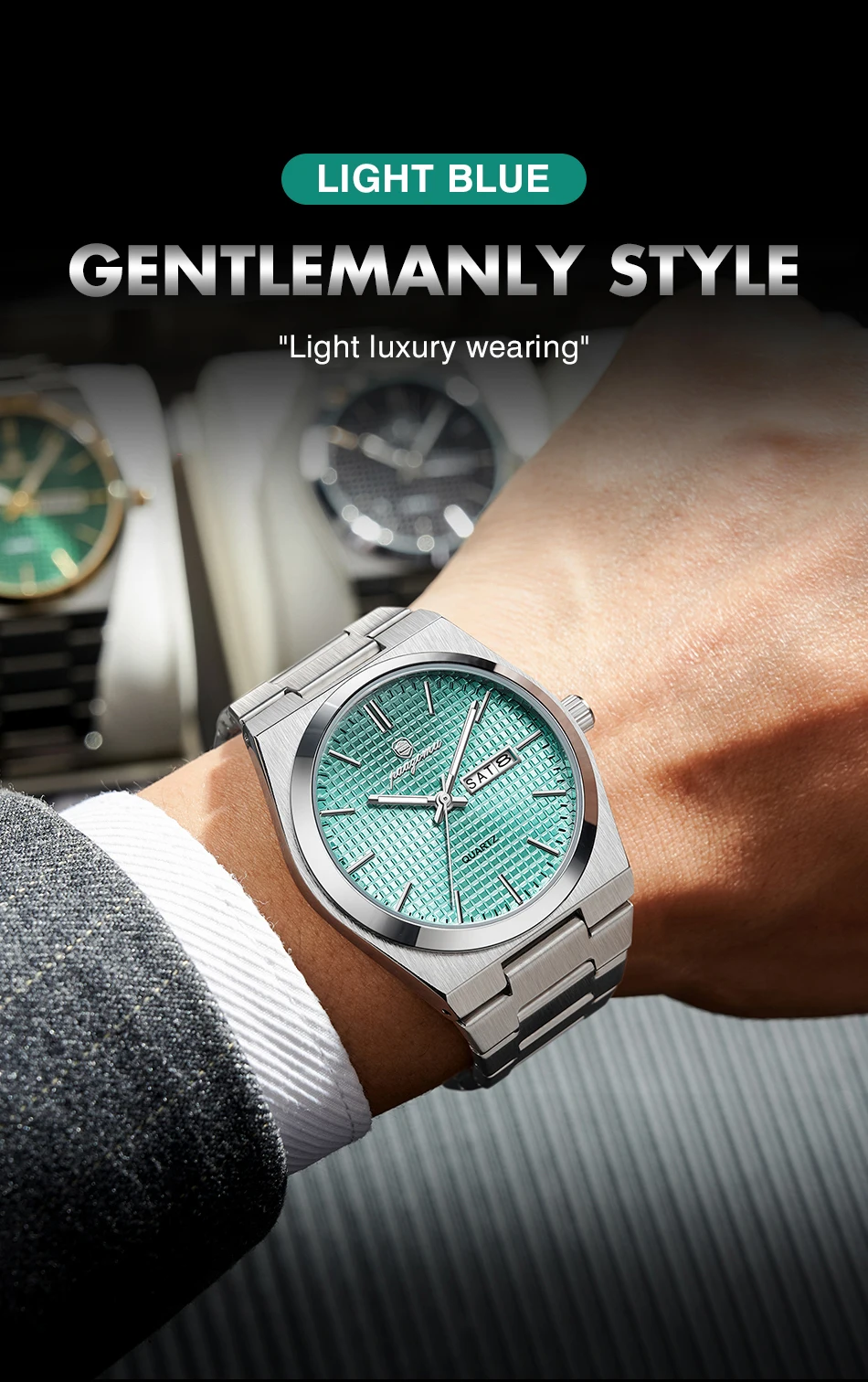 Customized Watch PAAZOMU Luxury Men Clock Fashion Luminous Waterproof Chronograph Date Watch For Man Quartz Men's Watches Reloj