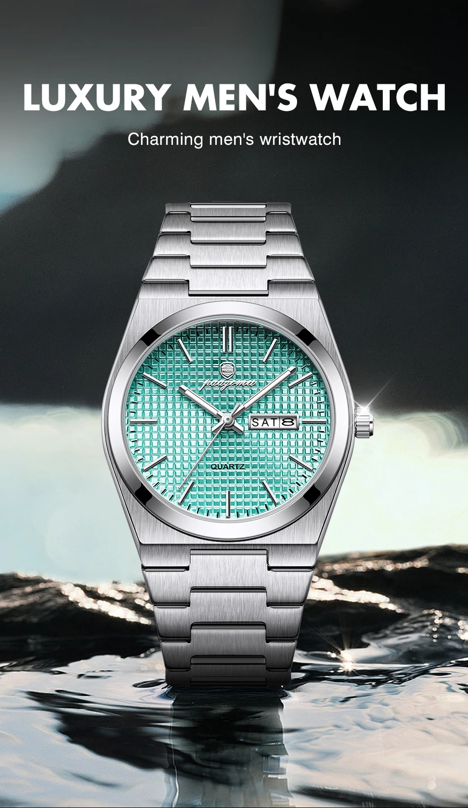 Customized Watch PAAZOMU Luxury Men Clock Fashion Luminous Waterproof Chronograph Date Watch For Man Quartz Men's Watches Reloj