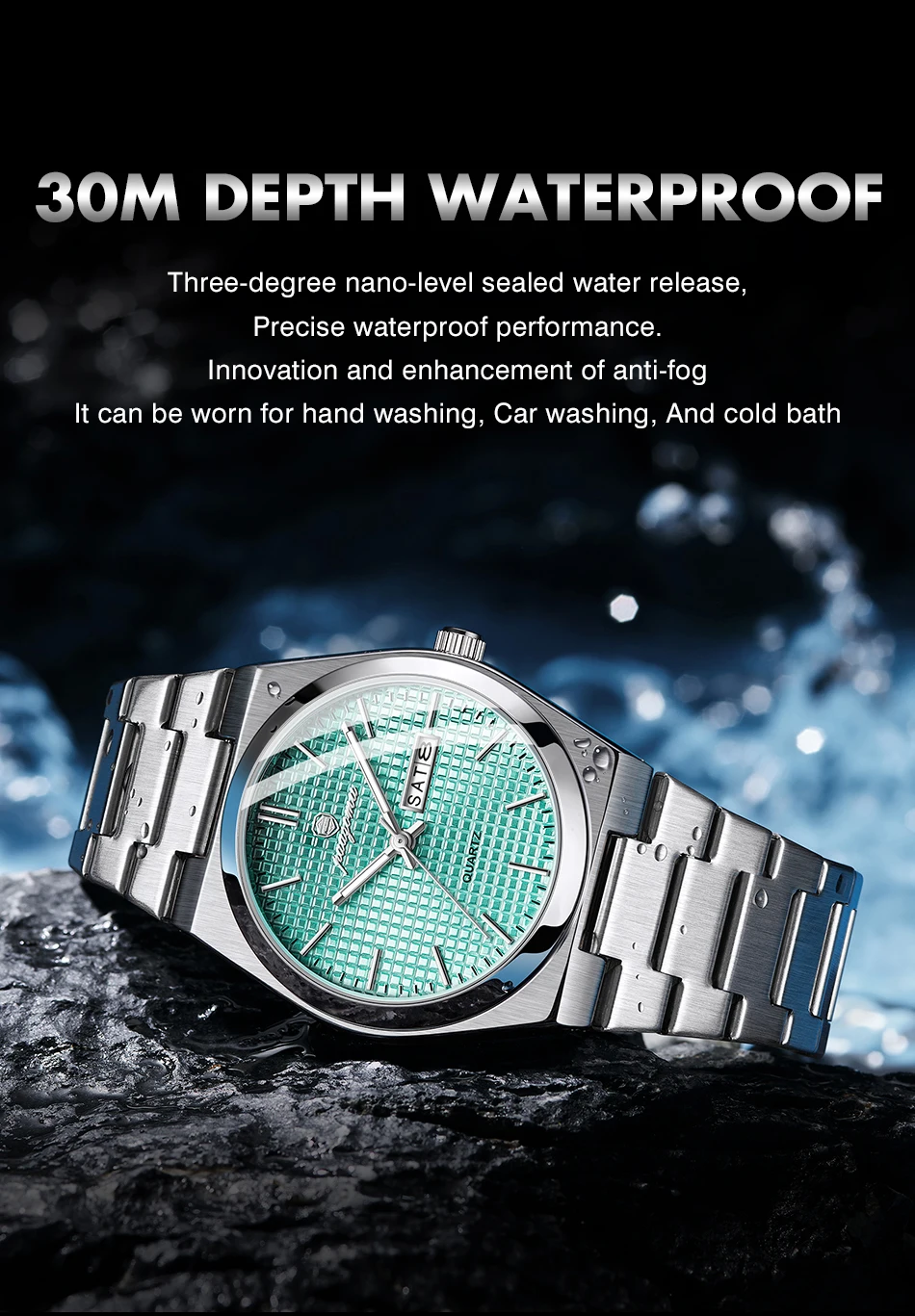 Customized Watch PAAZOMU Luxury Men Clock Fashion Luminous Waterproof Chronograph Date Watch For Man Quartz Men's Watches Reloj