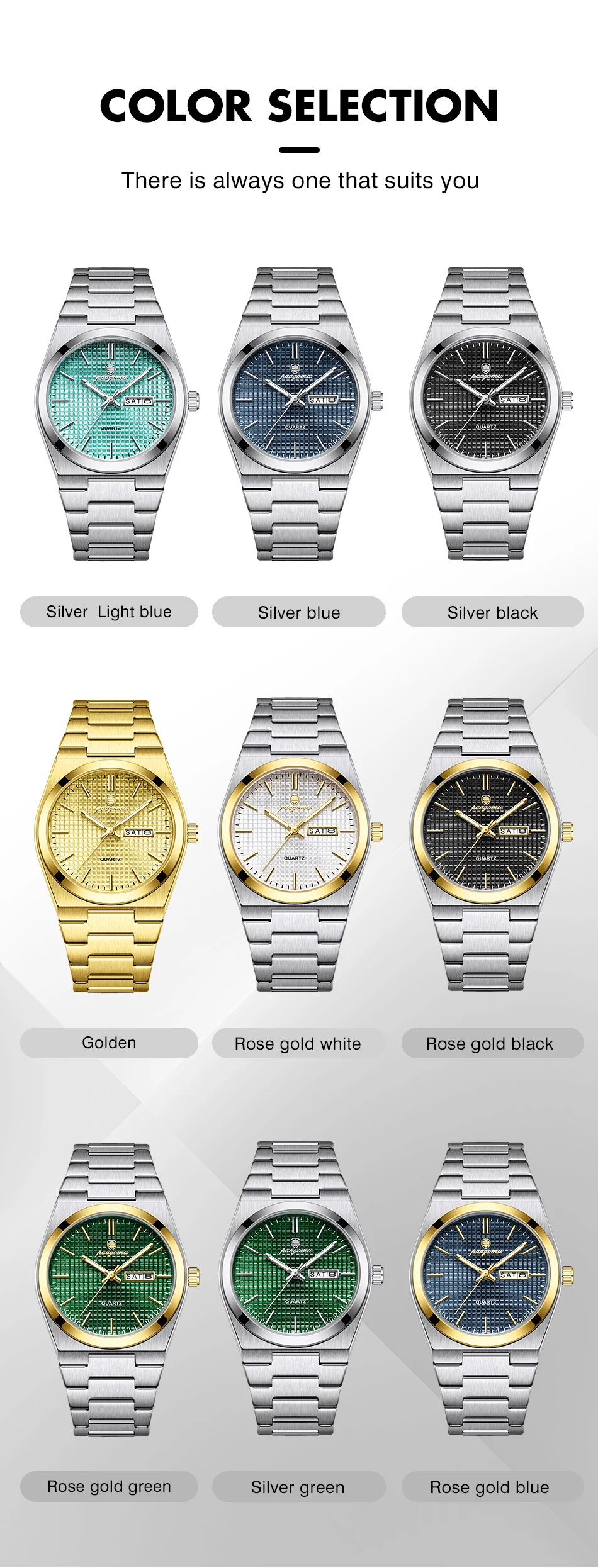 Customized Watch PAAZOMU Luxury Men Clock Fashion Luminous Waterproof Chronograph Date Watch For Man Quartz Men's Watches Reloj