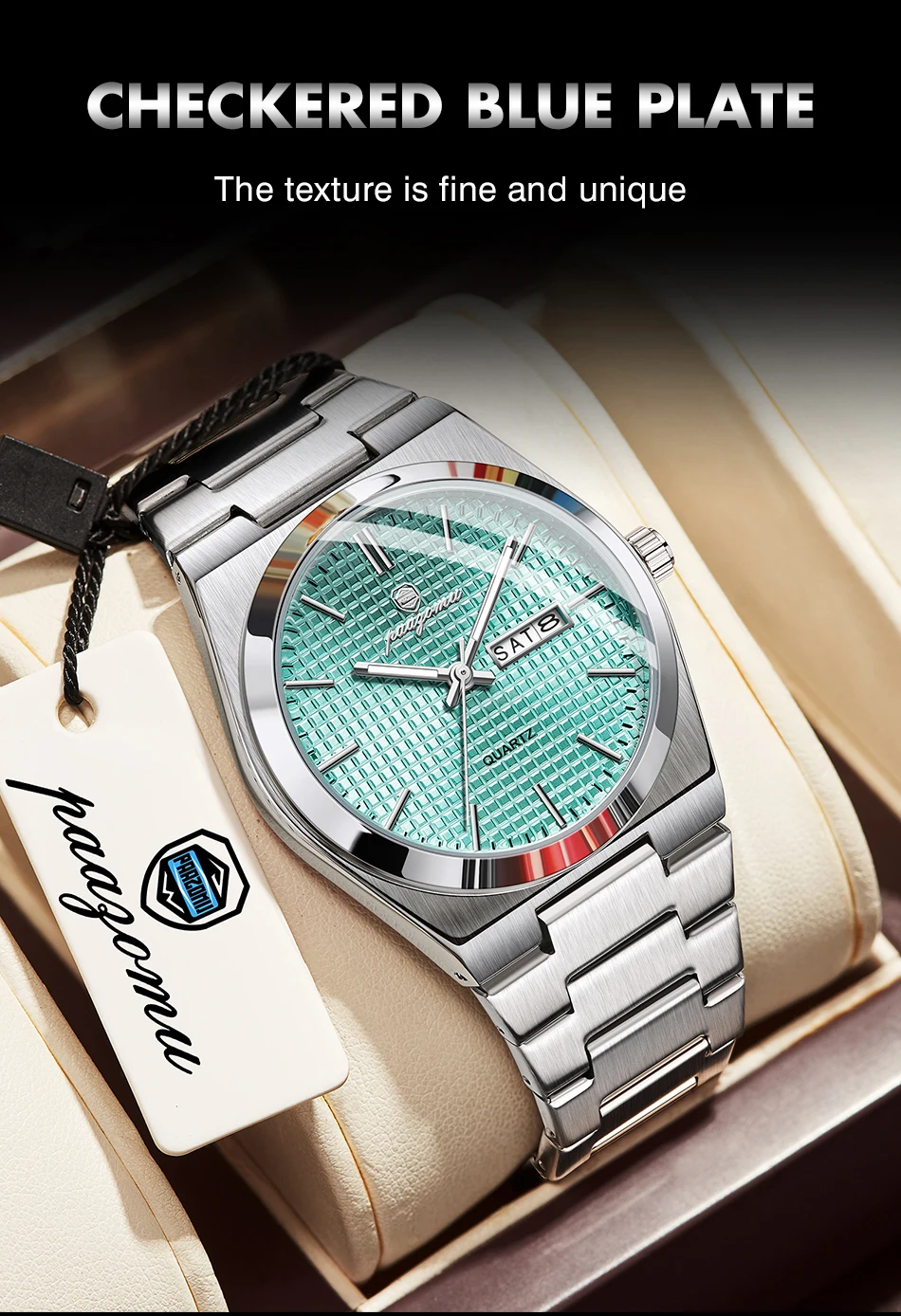 Customized Watch PAAZOMU Luxury Men Clock Fashion Luminous Waterproof Chronograph Date Watch For Man Quartz Men's Watches Reloj