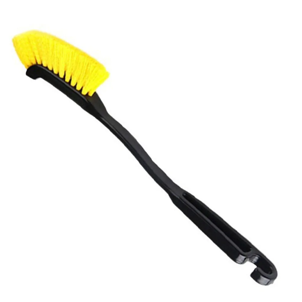 1pc Car Wheel Tire Rim Brush Curved Head Flexible Truck Wheel Hub Wash Detail Deep Cleaning Brushes Cleaner Hand Tools