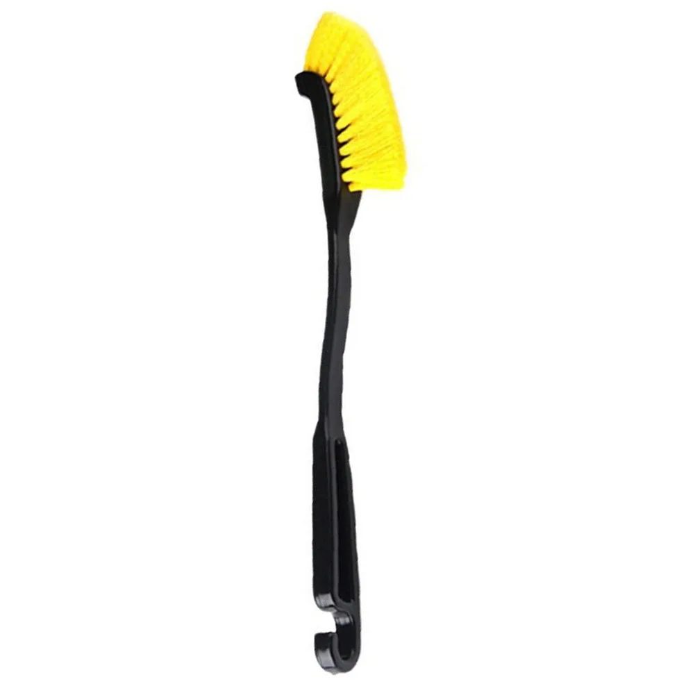 1pc Car Wheel Tire Rim Brush Curved Head Flexible Truck Wheel Hub Wash Detail Deep Cleaning Brushes Cleaner Hand Tools