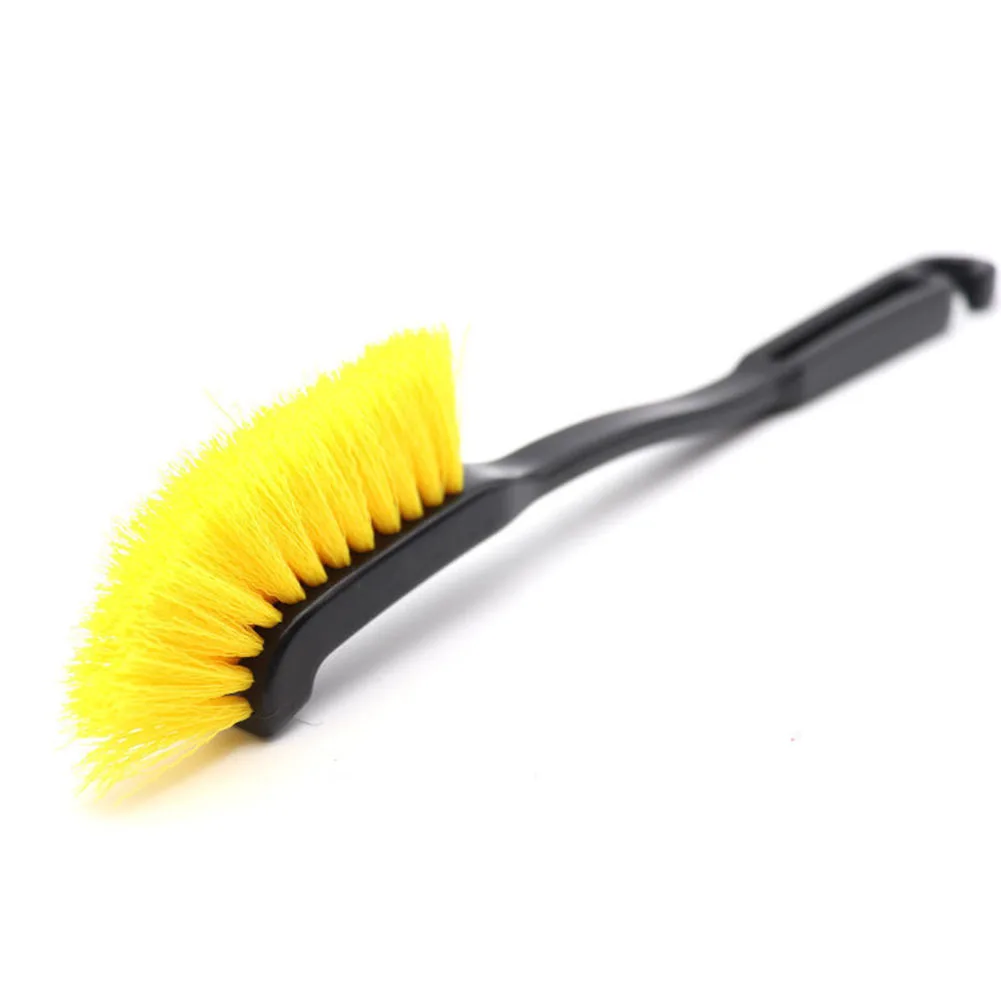 1pc Car Wheel Tire Rim Brush Curved Head Flexible Truck Wheel Hub Wash Detail Deep Cleaning Brushes Cleaner Hand Tools