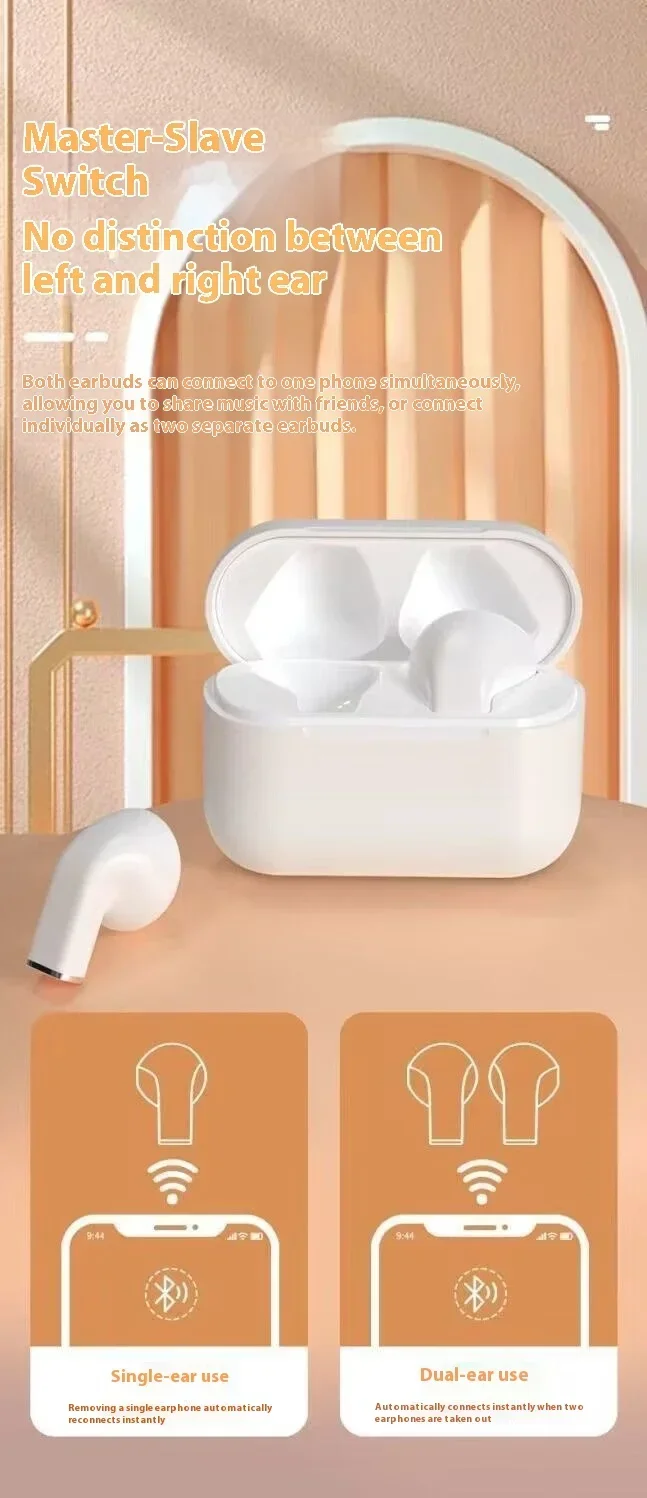 Original Lenovo TWS Wireless Bluetooth Earphones Game Noise Reduction Headphones in Ear Headset with Microphone