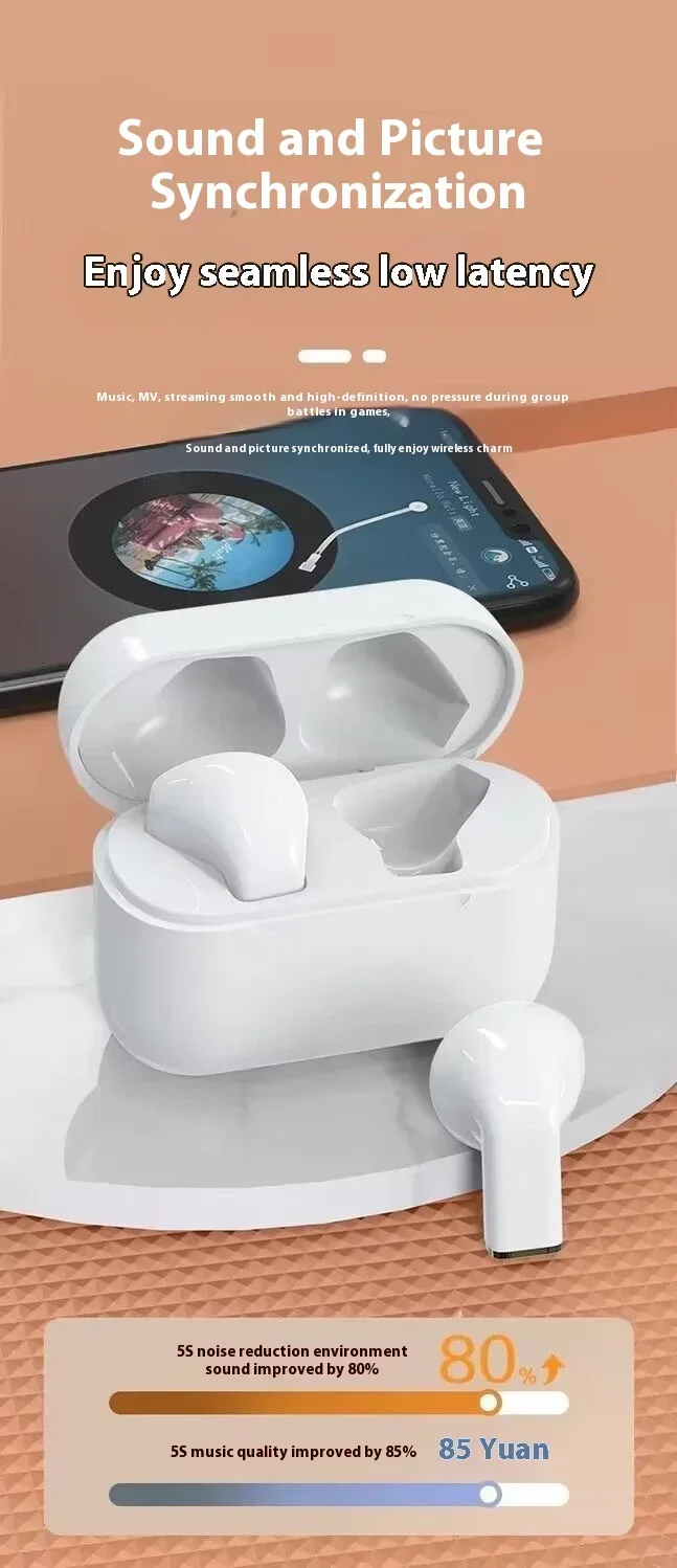 Original Lenovo TWS Wireless Bluetooth Earphones Game Noise Reduction Headphones in Ear Headset with Microphone