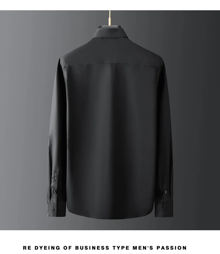 Luxury Handmade Beaded Men's Shirt Long Sleeve Slim Casual Business Dress Shirts Social Party Banquet Stage Star Men Clothing