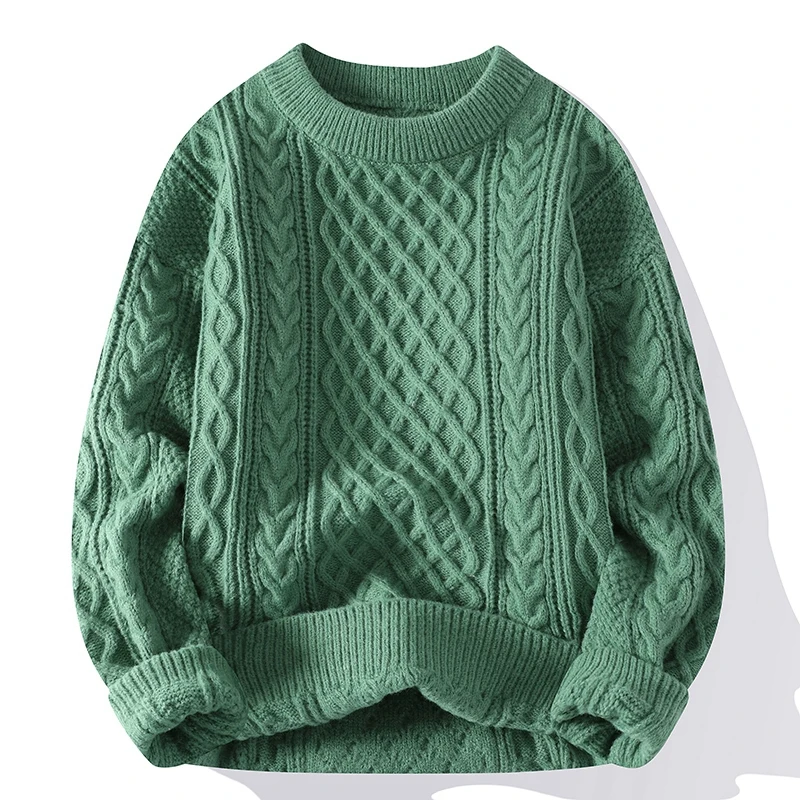 Legible Autumn and Winter Casual Sweaters Men Round Neck Collar Knitted Pullovers Male Loose Sweater Man
