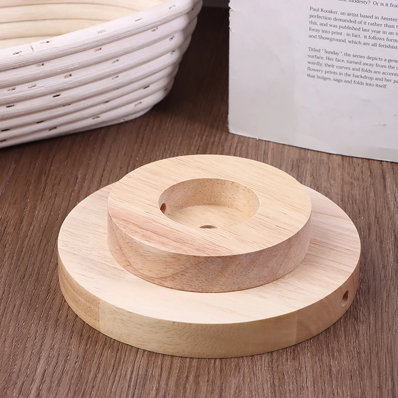 【NN71】10CM 12CM 15CM Wood Table Lamp Base Round Solid Wood Display Lamp Base Light Parts Stand For DIY Table Lamp Bases
