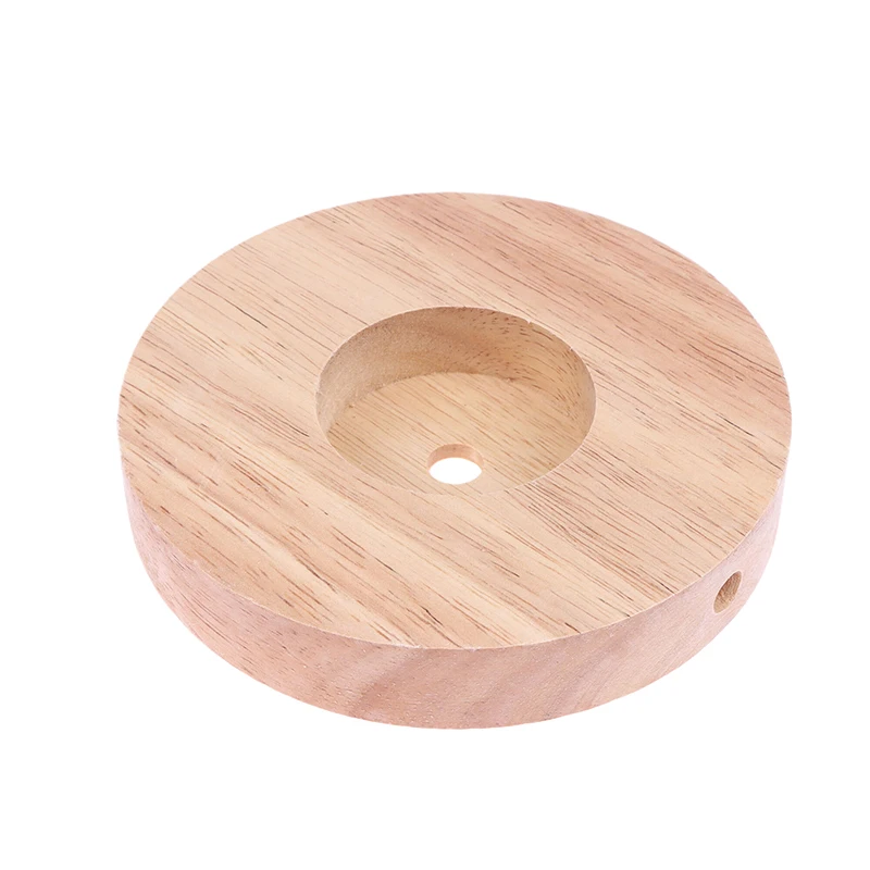 【NN71】10CM 12CM 15CM Wood Table Lamp Base Round Solid Wood Display Lamp Base Light Parts Stand For DIY Table Lamp Bases