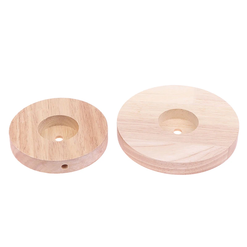 【NN71】10CM 12CM 15CM Wood Table Lamp Base Round Solid Wood Display Lamp Base Light Parts Stand For DIY Table Lamp Bases