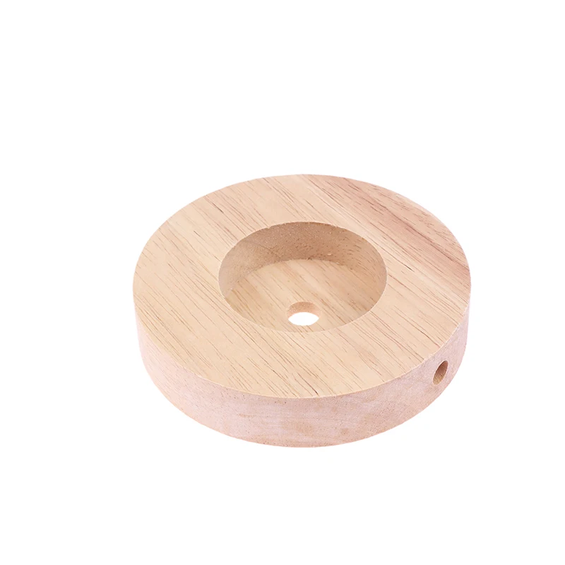 【NN71】10CM 12CM 15CM Wood Table Lamp Base Round Solid Wood Display Lamp Base Light Parts Stand For DIY Table Lamp Bases