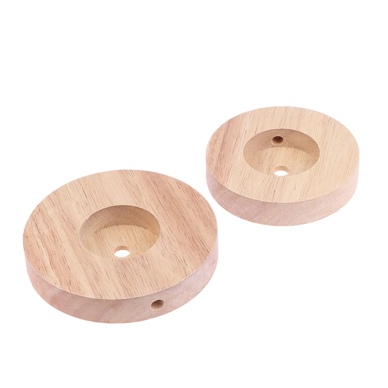 【NN71】10CM 12CM 15CM Wood Table Lamp Base Round Solid Wood Display Lamp Base Light Parts Stand For DIY Table Lamp Bases