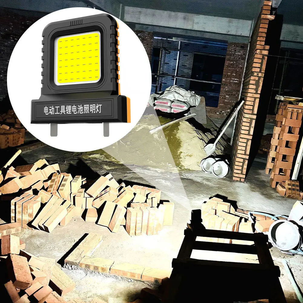 Cordless LED Work Light,21V Battery Powered Work Light Outdoor,Long Lasting Emergency Light,Flashlight,For Camping