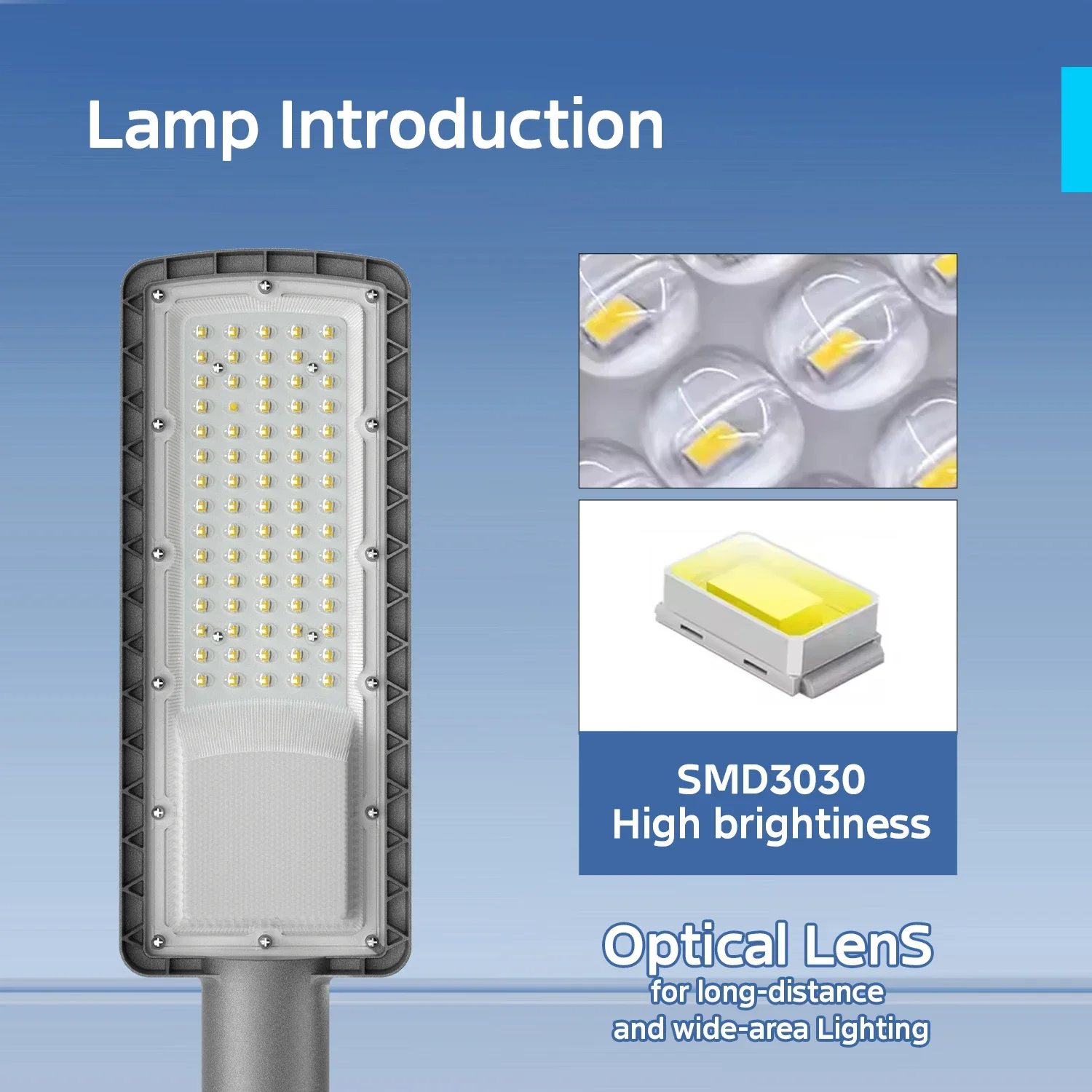 Swiatla LED Street Light AC85-265V, IP67 Waterproof Hardwired Commercial Security Floodlight, 50W 100W 150W 200W Super Bright 6500K Daylight Roadway Lamp for Parking Lot, Garden, Yard, Pole & Wall Mount