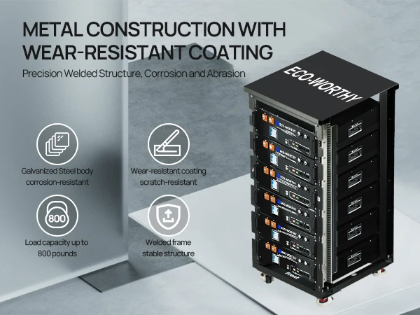 ECO-WORTHY RACK6 V2, 6-Layer Server Rack with 600A Busbar, Compatible with All ECO-WORTHY Rack Battery Versions