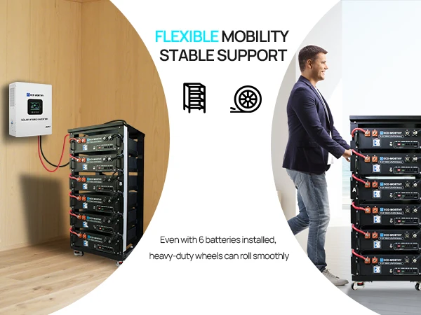 ECO-WORTHY RACK6 V2, 6-Layer Server Rack with 600A Busbar, Compatible with All ECO-WORTHY Rack Battery Versions