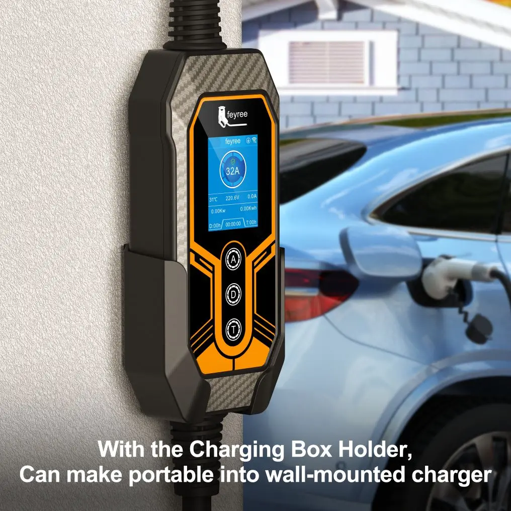 Feyree Fixed Wall Mount for Portable EV Charger Holder High Strength Hook Easy Install EV Charger 7KW 11KW EVSE