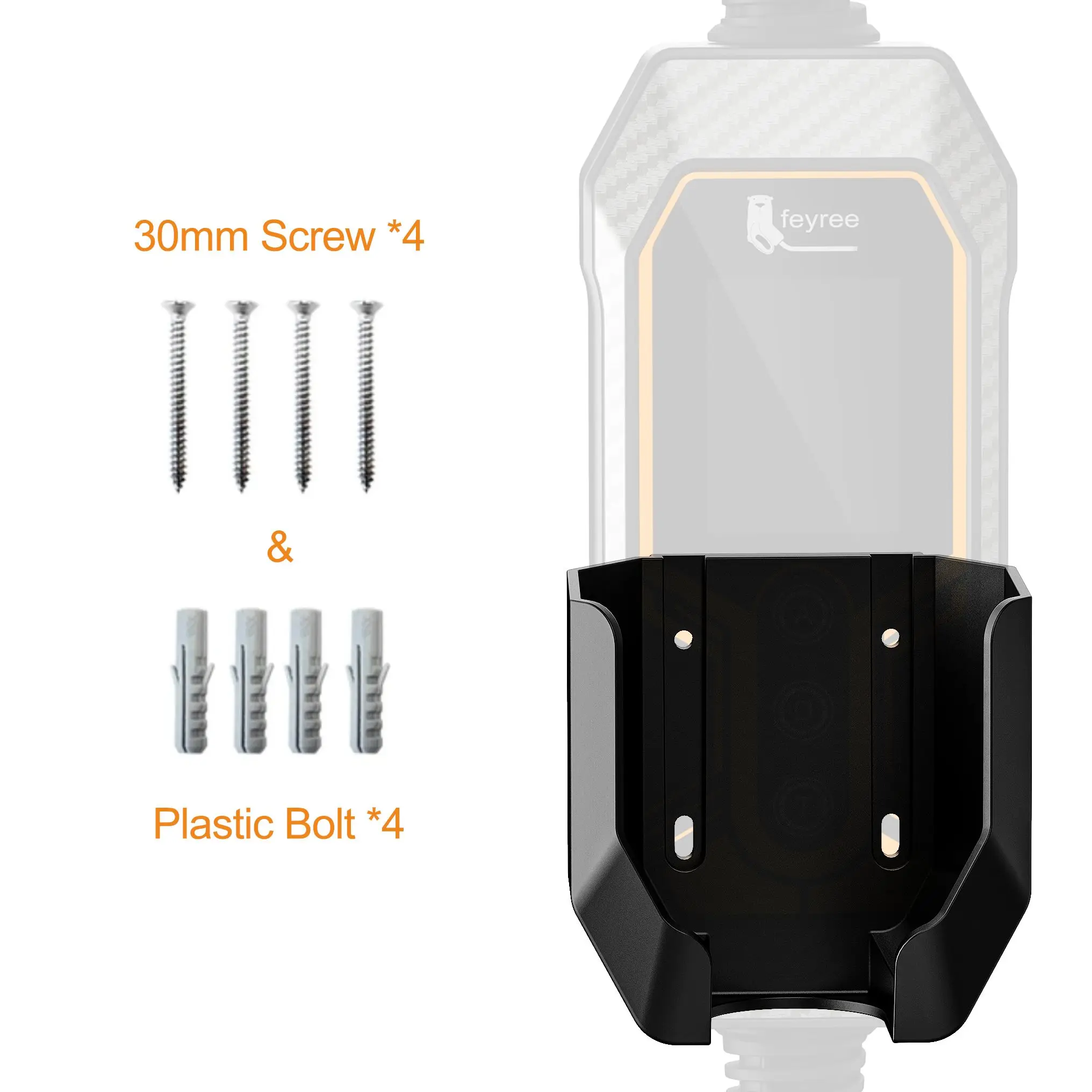 Feyree Fixed Wall Mount for Portable EV Charger Holder High Strength Hook Easy Install EV Charger 7KW 11KW EVSE