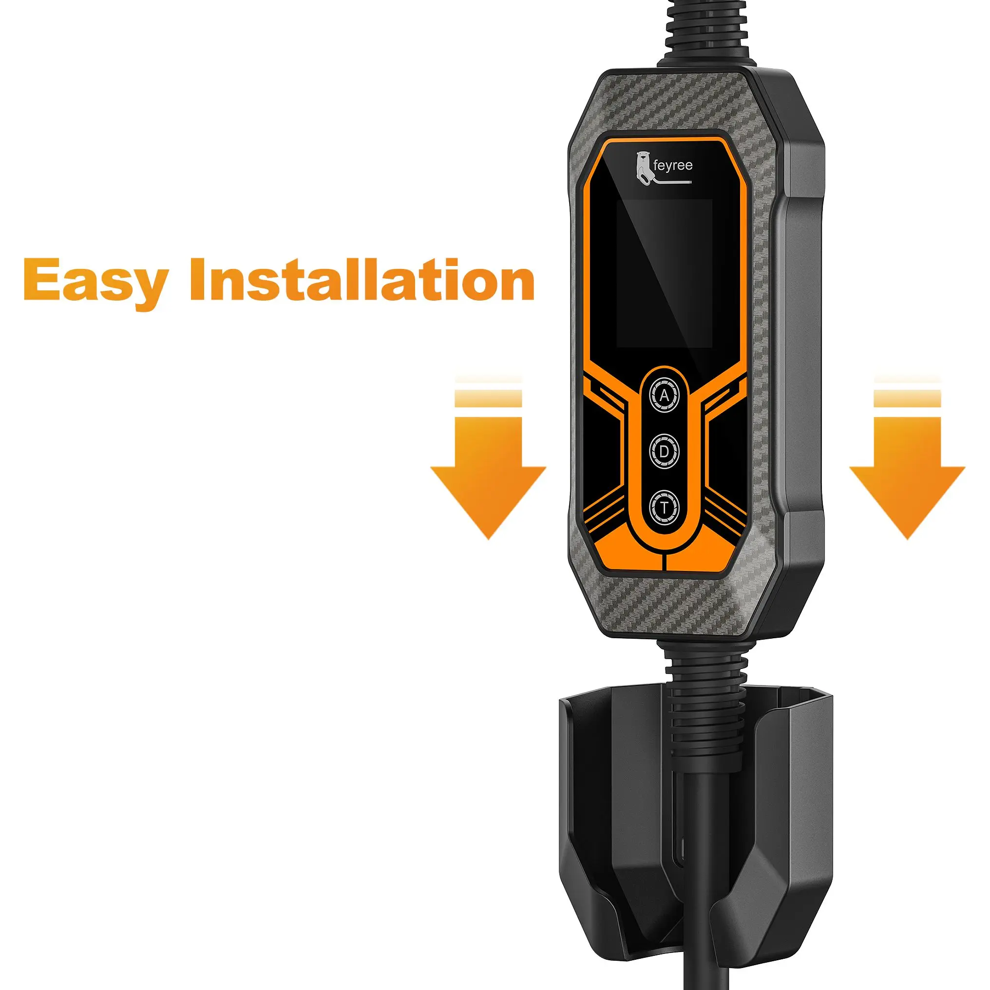 Feyree Fixed Wall Mount for Portable EV Charger Holder High Strength Hook Easy Install EV Charger 7KW 11KW EVSE