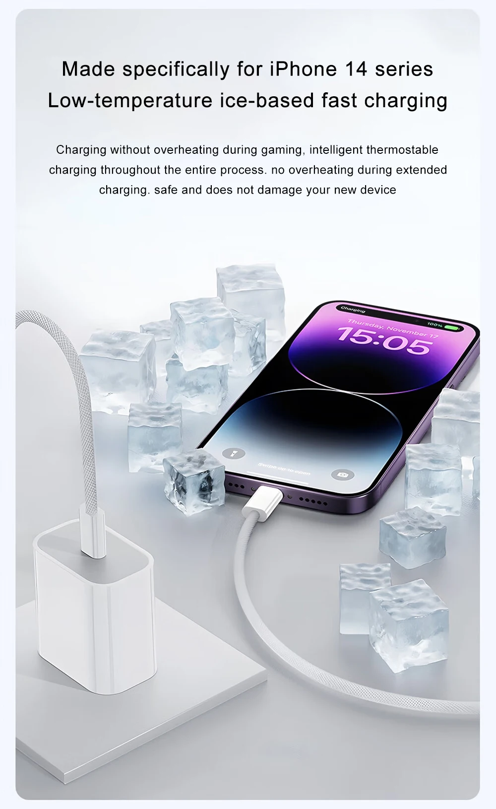 30W Fast Charging USB Cable For iPhone 14 13 12 11 Pro Max 8 7 6 Plus XS X XR Type C Data Line 2M Quick Charge Phone Accessories