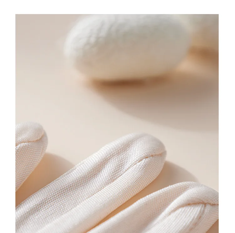 Birdtree, Women 100%Real Silk Knitted Gloves, Women's Sunproof Sleeping Glove, 2025 Fashion Casual Anti-sunburn Glove A48565QM