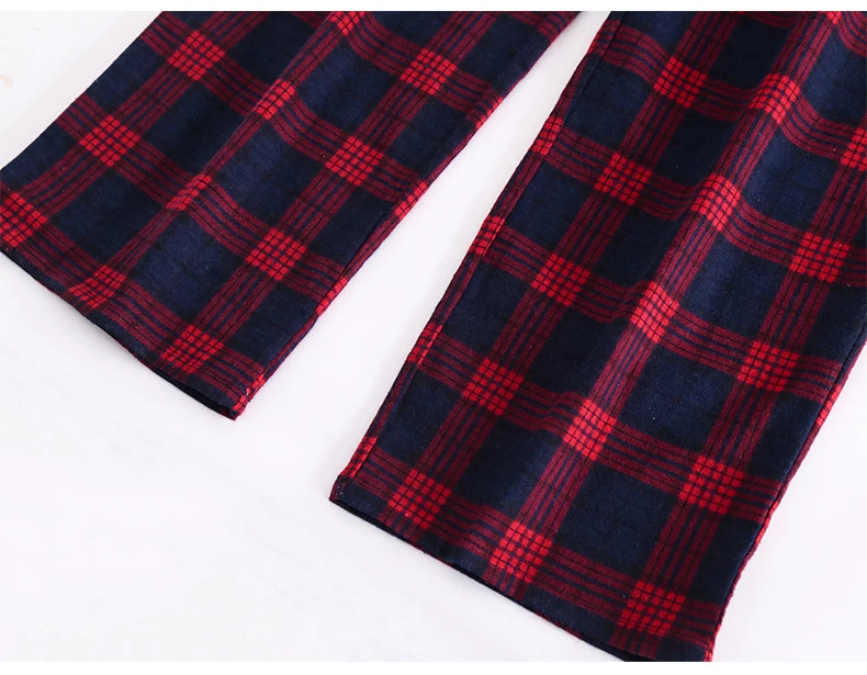 Men's Home Suits Long-sleeved Trousers Suits for Autumn and Winter Pijamas for Men Flannel Plaid Design Pajamas for Men