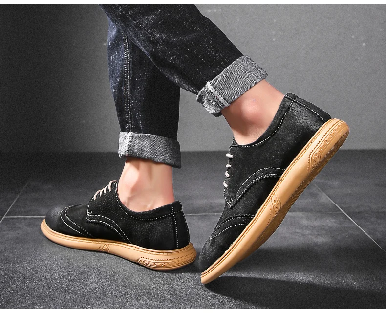 2022 New High Quality Men's shoes 100% Genuine Leather Casual Shoes Waterproof Work Shoes Cow Leather Loafers Plus Size 38-48