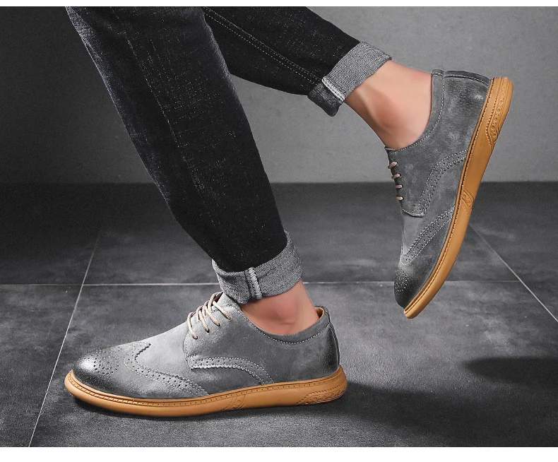 2022 New High Quality Men's shoes 100% Genuine Leather Casual Shoes Waterproof Work Shoes Cow Leather Loafers Plus Size 38-48