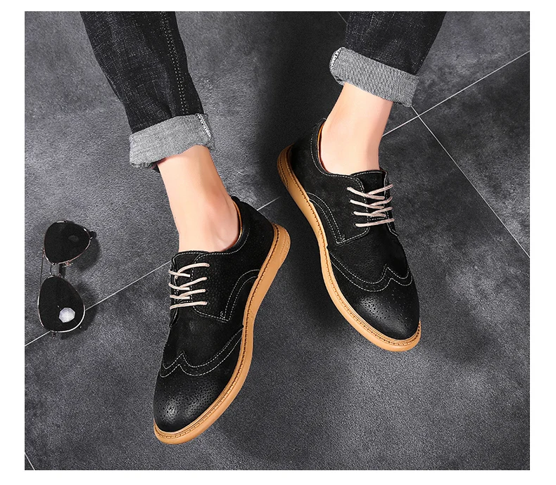 2022 New High Quality Men's shoes 100% Genuine Leather Casual Shoes Waterproof Work Shoes Cow Leather Loafers Plus Size 38-48