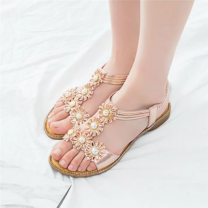 BEYARNE Bohemian Wedge Sandals Women Vintage Women Sandals Anti-Slip Roman Shoes Women Casual Sandals Platform Gladiator Shoes