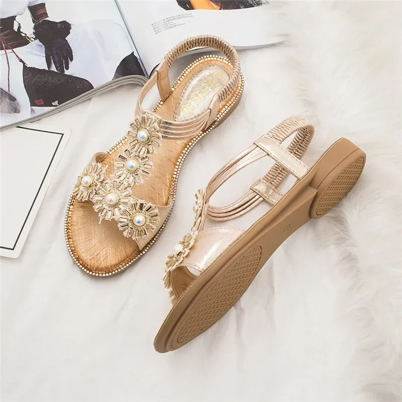 BEYARNE Bohemian Wedge Sandals Women Vintage Women Sandals Anti-Slip Roman Shoes Women Casual Sandals Platform Gladiator Shoes