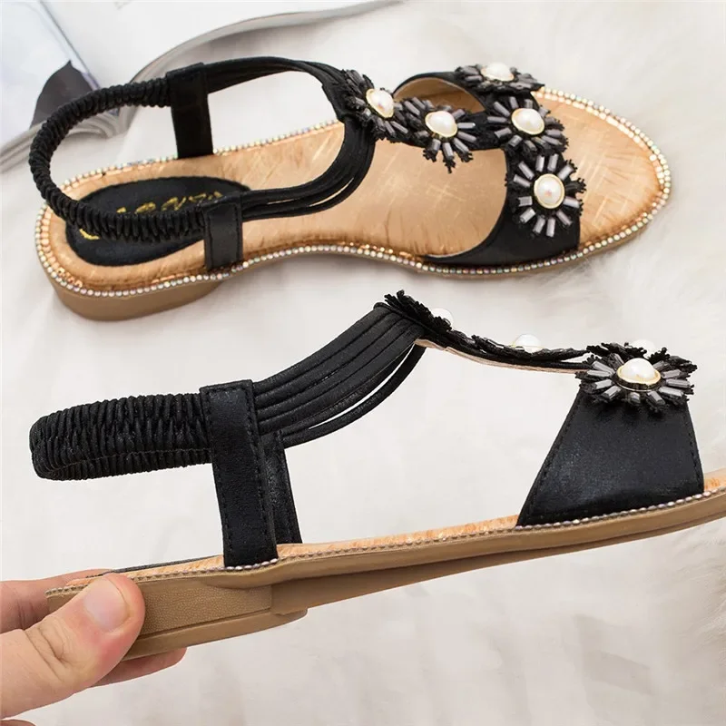 BEYARNE Bohemian Wedge Sandals Women Vintage Women Sandals Anti-Slip Roman Shoes Women Casual Sandals Platform Gladiator Shoes