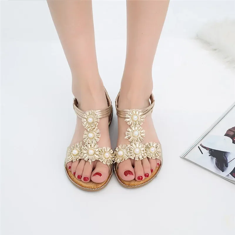 BEYARNE Bohemian Wedge Sandals Women Vintage Women Sandals Anti-Slip Roman Shoes Women Casual Sandals Platform Gladiator Shoes