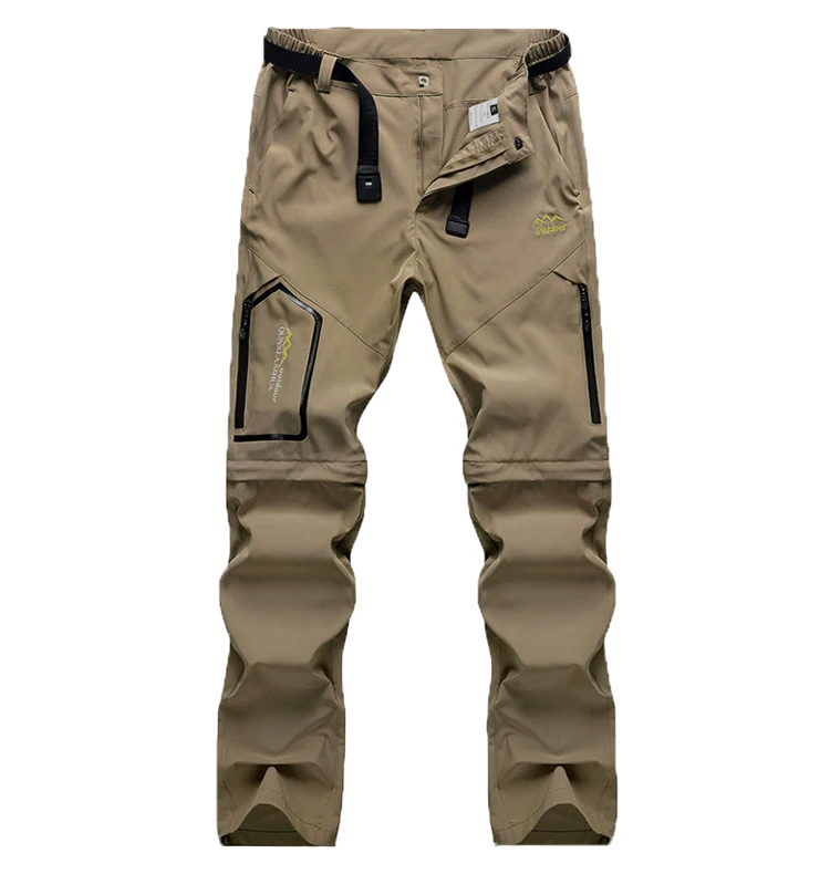 TRVLWEGO Mens Hiking Convertible Pants Waterproof Lightweight Quick Dry Zip Off Fishing Travel Safari Outdoor Cargo Work Trouser
