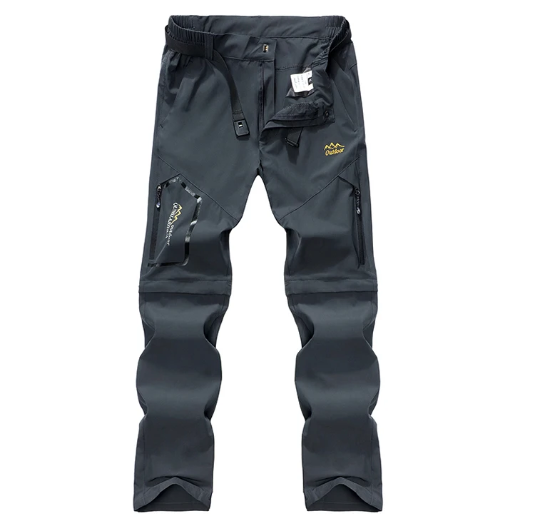 TRVLWEGO Mens Hiking Convertible Pants Waterproof Lightweight Quick Dry Zip Off Fishing Travel Safari Outdoor Cargo Work Trouser