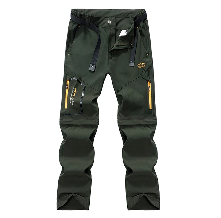 TRVLWEGO Mens Hiking Convertible Pants Waterproof Lightweight Quick Dry Zip Off Fishing Travel Safari Outdoor Cargo Work Trouser