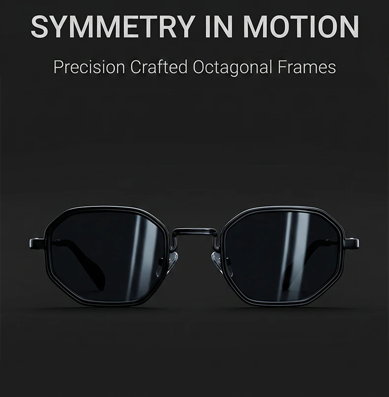 Steampunk Vintage Polygon Sunglasses Men 2026 Luxury Designer Geometric Metal Frame Retro Sun Glasses Gradient Trendy Eyewear
