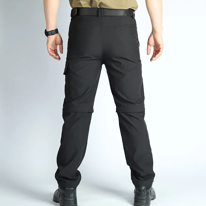 Men's Hiking Pants Convertible Zip Off Lightweight Waterproof Quick Dry Outdoor Fishing Travel Safari Camping Detachable Trouser