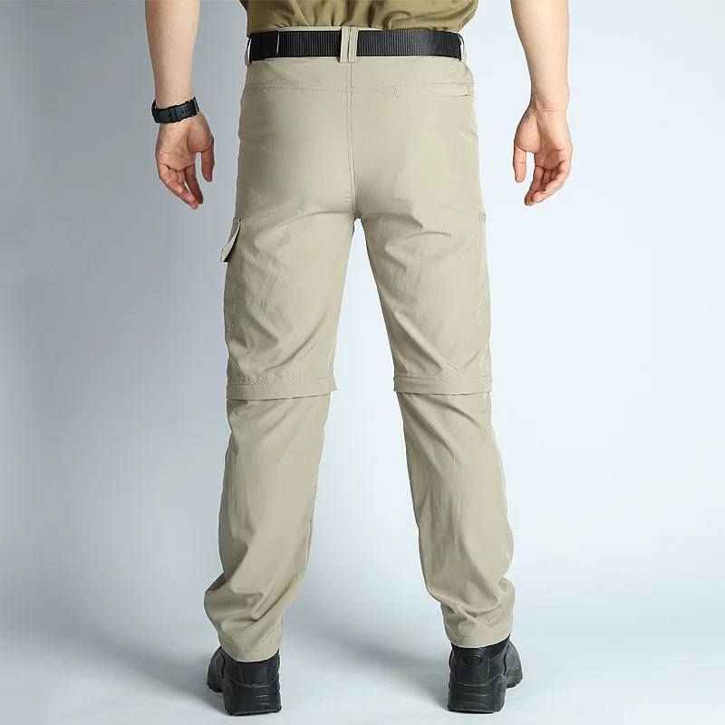 Men's Hiking Pants Convertible Zip Off Lightweight Waterproof Quick Dry Outdoor Fishing Travel Safari Camping Detachable Trouser