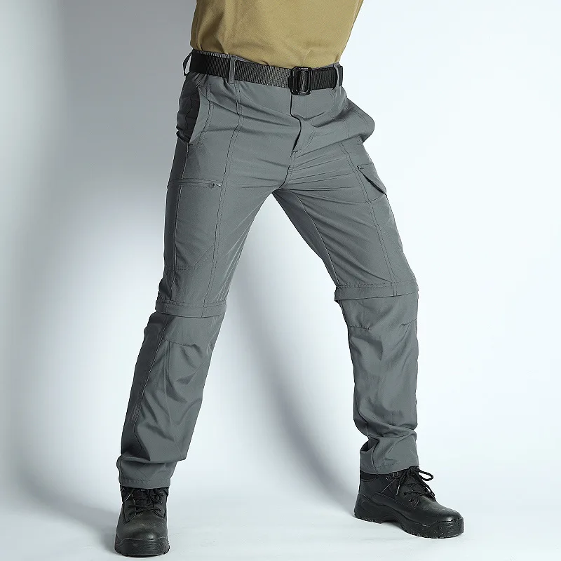 Men's Hiking Pants Convertible Zip Off Lightweight Waterproof Quick Dry Outdoor Fishing Travel Safari Camping Detachable Trouser