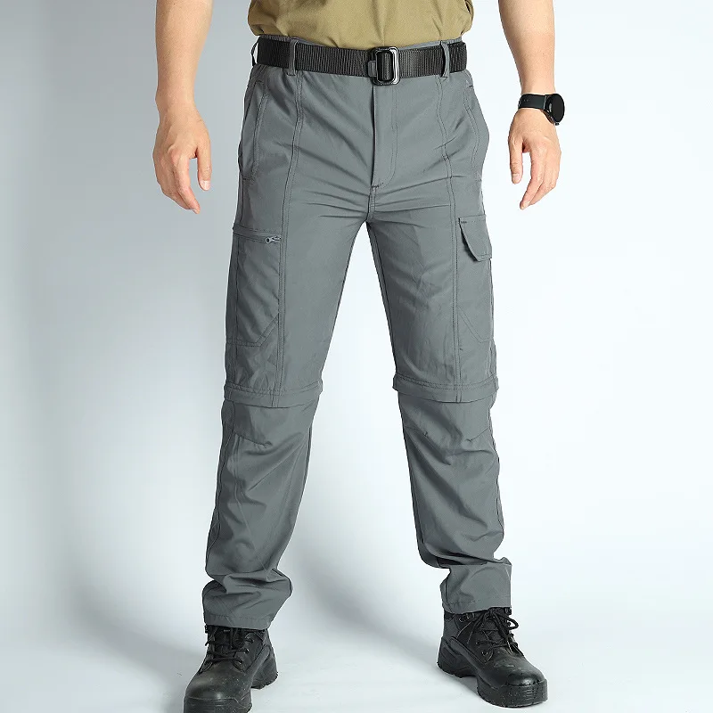 Men's Hiking Pants Convertible Zip Off Lightweight Waterproof Quick Dry Outdoor Fishing Travel Safari Camping Detachable Trouser